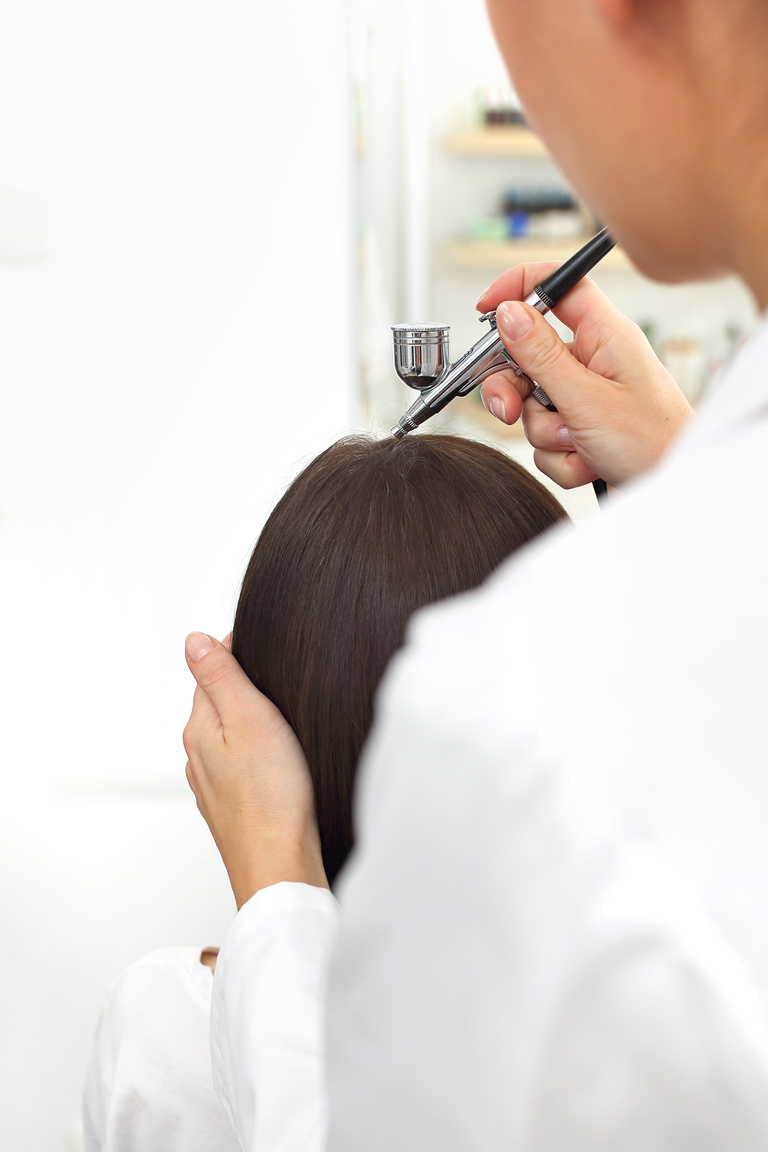 Oxygen bioinfusion of the scalp and hair.